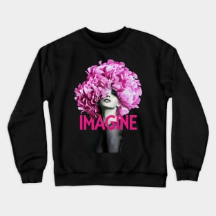 Imagine - Flower Head Woman Crewneck Sweatshirt